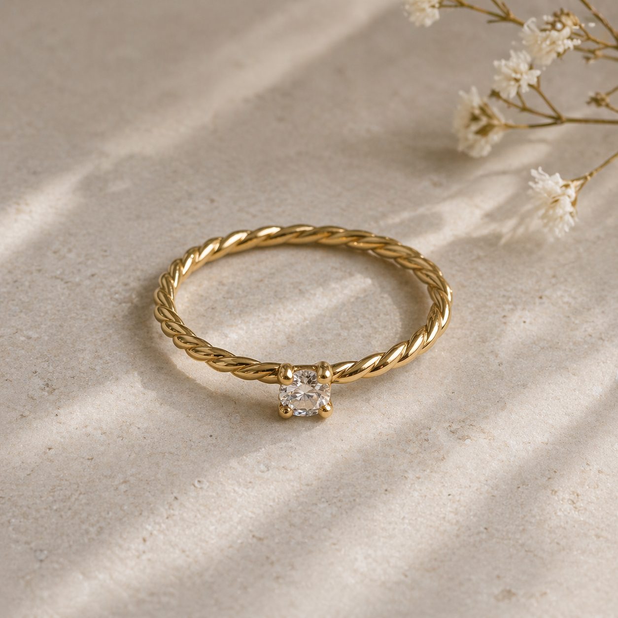 Twisted-band ring in the studio