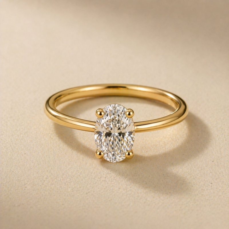Oval Solitaire Ring