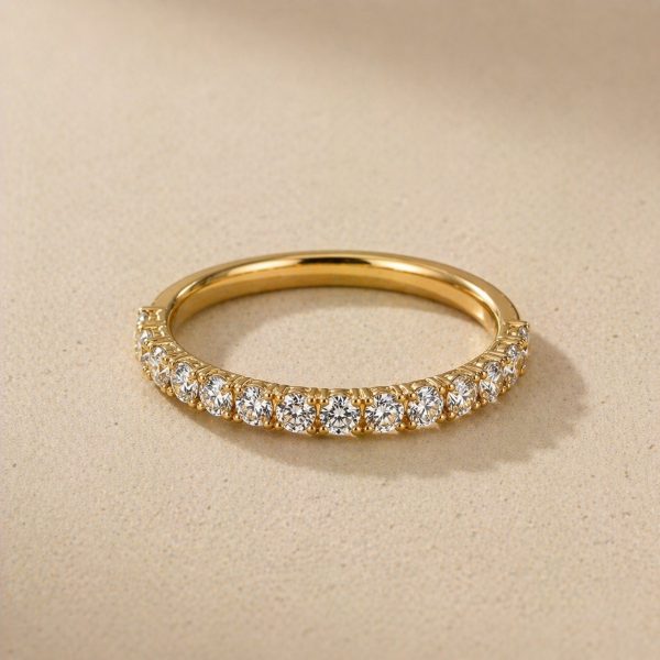 Pave Half-Eternity Band