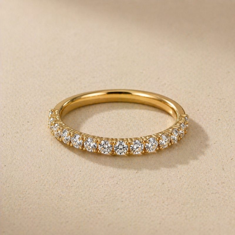 Pave Half-Eternity Band